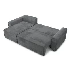 Canapé D'angle MIRA Convertible Et Réversible Velours Côtelé Gris Souris 11 Canapé D'angle MIRA Convertible Et Réversible Velours Côtelé Gris Souris -Meuble Déco Soldes canape d angle mira convertible et reversible velours cotele gris 3