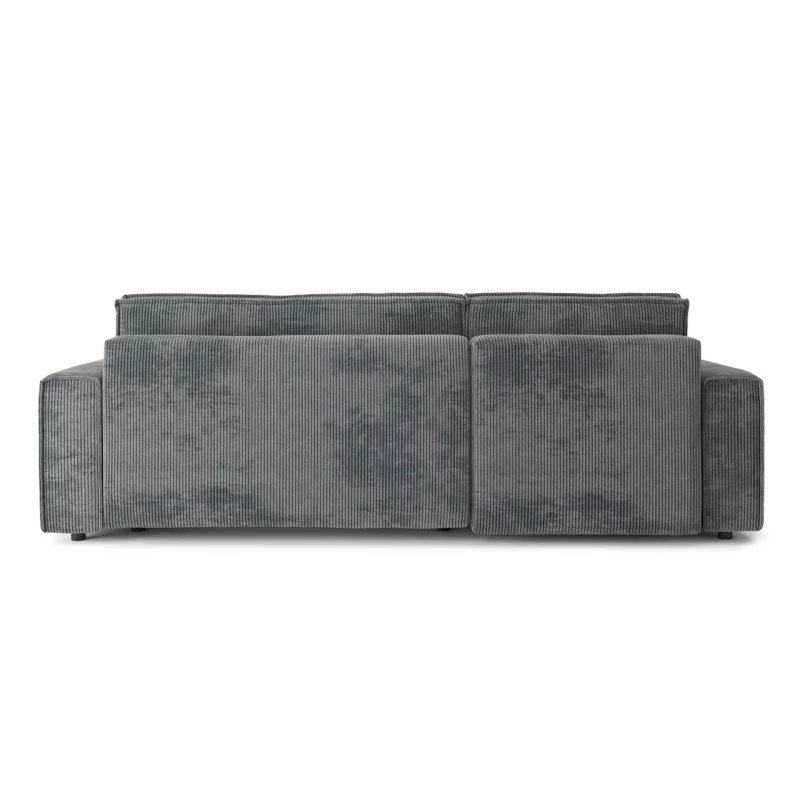 Canapé D'angle MIRA Convertible Et Réversible Velours Côtelé Gris Souris 6 Canapé D'angle MIRA Convertible Et Réversible Velours Côtelé Gris Souris – Image 6