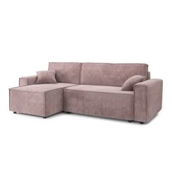 Canapé D'angle MIRA Convertible Et Réversible Velours Côtelé Mauve 10 Canapé D'angle MIRA Convertible Et Réversible Velours Côtelé Mauve -Meuble Déco Soldes canape d angle mira convertible et reversible velours cotele mauve 2