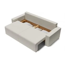 Canapé Droit ALMA Convertible Tissu Bouclette Blanc 3 Places 14 Canapé Droit ALMA Convertible Tissu Bouclette Blanc 3 Places -Meuble Déco Soldes canape droit alma convertible tissu bouclette blanc 3 places 4