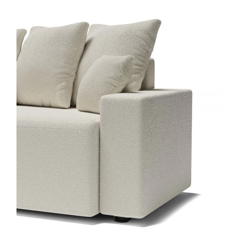 Canapé Droit ALMA Convertible Tissu Bouclette Blanc 3 Places 7 Canapé Droit ALMA Convertible Tissu Bouclette Blanc 3 Places – Image 7