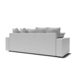 Canapé Droit ALMA Convertible Tissu Gris 3 Places -Meuble Déco Soldes canape droit alma convertible tissu gris 3 places 5