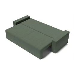 Canapé Droit ALMA Convertible Tissu Vert 3 Places -Meuble Déco Soldes canape droit alma convertible tissu vert 3 places 3