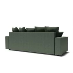 Canapé Droit ALMA Convertible Tissu Vert 3 Places -Meuble Déco Soldes canape droit alma convertible tissu vert 3 places 5