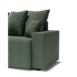 Canapé Droit ALMA Convertible Tissu Vert 3 Places -Meuble Déco Soldes canape droit alma convertible tissu vert 3 places 6