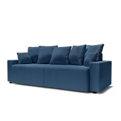 Canapé Droit ALMA Convertible Velours Côtelé Bleu Cobalt 3 Places 12 Canapé Droit ALMA Convertible Velours Côtelé Bleu Cobalt 3 Places -Meuble Déco Soldes canape droit alma convertible velours cotele bleu cobalt 3 places 2