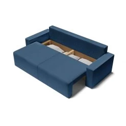 Canapé Droit ALMA Convertible Velours Côtelé Bleu Cobalt 3 Places 14 Canapé Droit ALMA Convertible Velours Côtelé Bleu Cobalt 3 Places -Meuble Déco Soldes canape droit alma convertible velours cotele bleu cobalt 3 places 4