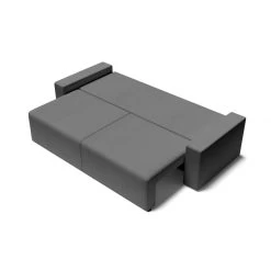 Canapé Droit ALMA Convertible Velours Côtelé Gris Souris 3 Places -Meuble Déco Soldes canape droit alma convertible velours cotele gris souris 3 places 3