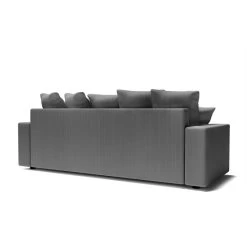 Canapé Droit ALMA Convertible Velours Côtelé Gris Souris 3 Places -Meuble Déco Soldes canape droit alma convertible velours cotele gris souris 3 places 5