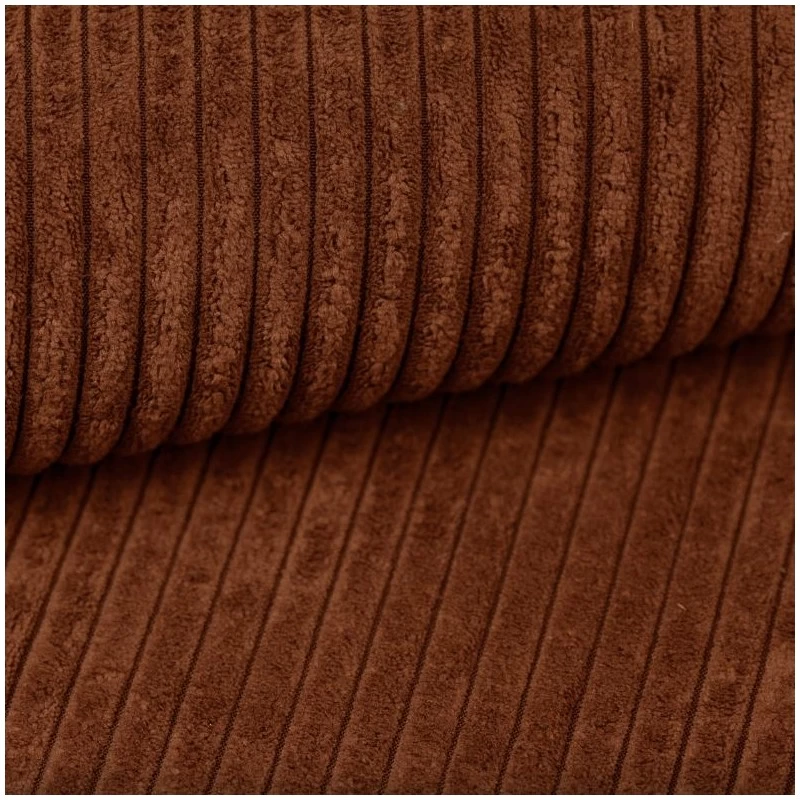 Canapé Droit ALMA Convertible Velours Côtelé Terracotta 3 Places 8 Canapé Droit ALMA Convertible Velours Côtelé Terracotta 3 Places – Image 8