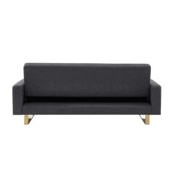 Canapé Droit Auguste Droit Convertible 3 Places Tissu Chiné Gris -Meuble Déco Soldes canape droit auguste droit convertible 3 places tissu chine gris 5