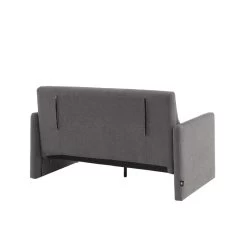 Canapé Droit JADE En Tissu Bouclette Gris Convertible 2 Places -Meuble Déco Soldes canape droit jade en tissu bouclette gris convertible 2 places 4