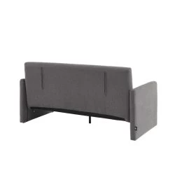 Canapé Droit JADE En Tissu Bouclette Gris Convertible 3 Places -Meuble Déco Soldes canape droit jade en tissu bouclette gris convertible 3 places 4
