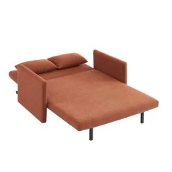 Canapé Droit JADE En Tissu Bouclette Terracotta Convertible 2 Places 11 Canapé Droit JADE En Tissu Bouclette Terracotta Convertible 2 Places -Meuble Déco Soldes canape droit jade en tissu bouclette terracotta convertible 2 places 3