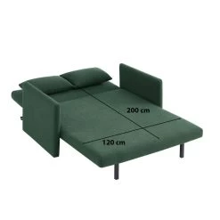 Canapé Droit JADE En Tissu Bouclette Vert Convertible 2 Places -Meuble Déco Soldes canape droit jade en tissu bouclette vert convertible 2 places 7