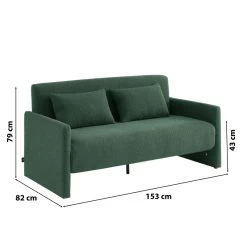 Canapé Droit JADE En Tissu Bouclette Vert Convertible 3 Places 14 Canapé Droit JADE En Tissu Bouclette Vert Convertible 3 Places -Meuble Déco Soldes canape droit jade en tissu bouclette vert convertible 3 places 6