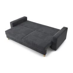 Canapé Droit KRISTI Convertible Velours Côtelé Gris Souris 3 Places 11 Canapé Droit KRISTI Convertible Velours Côtelé Gris Souris 3 Places -Meuble Déco Soldes canape droit kristi convertible velours cotele gris souris 3