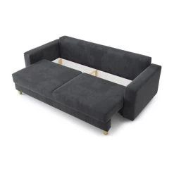 Canapé Droit KRISTI Convertible Velours Côtelé Gris Souris 3 Places 12 Canapé Droit KRISTI Convertible Velours Côtelé Gris Souris 3 Places -Meuble Déco Soldes canape droit kristi convertible velours cotele gris souris 4