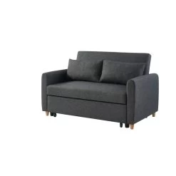 Canapé Droit LAURA En Tissu Anthracite Convertible 2 Places 12 Canapé Droit LAURA En Tissu Anthracite Convertible 2 Places -Meuble Déco Soldes canape droit laura en tissu anthracite convertible 2 places 2