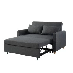 Canapé Droit LAURA En Tissu Anthracite Convertible 2 Places 13 Canapé Droit LAURA En Tissu Anthracite Convertible 2 Places -Meuble Déco Soldes canape droit laura en tissu anthracite convertible 2 places 3