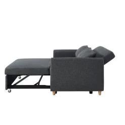 Canapé Droit LAURA En Tissu Anthracite Convertible 2 Places 14 Canapé Droit LAURA En Tissu Anthracite Convertible 2 Places -Meuble Déco Soldes canape droit laura en tissu anthracite convertible 2 places 4