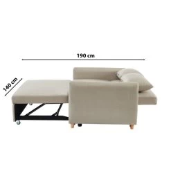 Canapé Droit LAURA En Tissu Beige Convertible 3 Places 19 Canapé Droit LAURA En Tissu Beige Convertible 3 Places -Meuble Déco Soldes canape droit laura en tissu beige convertible 3 places 9