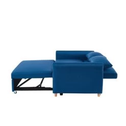 Canapé Droit LAURA En Tissu Bleu Nuit Convertible 3 Places 15 Canapé Droit LAURA En Tissu Bleu Nuit Convertible 3 Places -Meuble Déco Soldes canape droit laura en tissu bleu nuit convertible 3 places 5