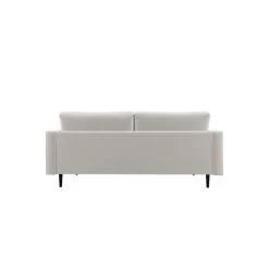 Canapé Droit MAEL Cacharel En Velours Beige Fixe -Meuble Déco Soldes canape droit mael cacharel velours beige 3 places 3
