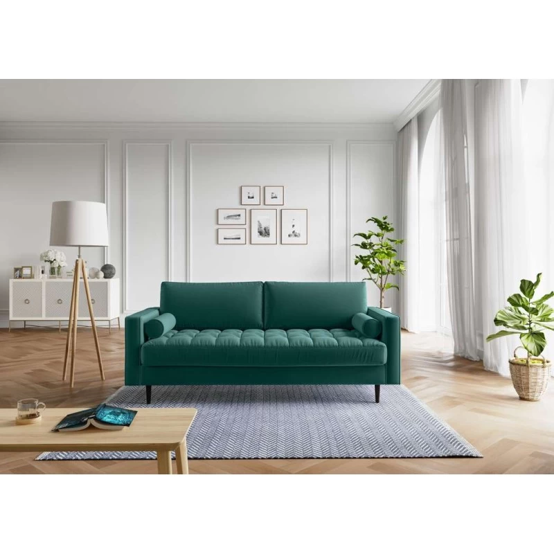 Canapé Droit MAEL Cacharel En Velours Bleu Atlantique Fixe 1 Canapé Droit MAEL Cacharel En Velours Bleu Atlantique Fixe