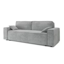 Canapé Droit MARIUS Convertible Velours Côtelé Gris 9 Canapé Droit MARIUS Convertible Velours Côtelé Gris -Meuble Déco Soldes canape droit marius convertible velours cotele gris 2