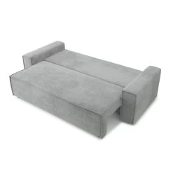 Canapé Droit MARIUS Convertible Velours Côtelé Gris 10 Canapé Droit MARIUS Convertible Velours Côtelé Gris -Meuble Déco Soldes canape droit marius convertible velours cotele gris 3