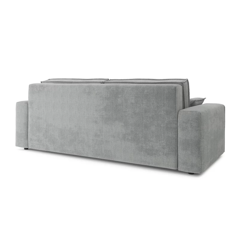 Canapé Droit MARIUS Convertible Velours Côtelé Gris 6 Canapé Droit MARIUS Convertible Velours Côtelé Gris – Image 6