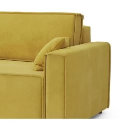 Canapé Droit MIRA Fixe Tissu Moutarde 2 Places 11 Canapé Droit MIRA Fixe Tissu Moutarde 2 Places -Meuble Déco Soldes canape droit marta fixe tissu moutarde 2 places 4