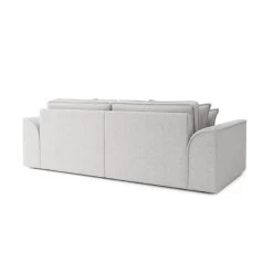 Canapé Droit MARTY Fixe Tissu Bouclette Gris Clair 3 Places -Meuble Déco Soldes canape droit marty fixe tissu bclette gris 3 places 3