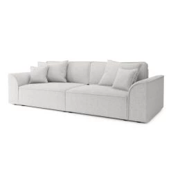 Canapé Droit MARTY Fixe Tissu Bouclette Gris Clair 4 Places 10 Canapé Droit MARTY Fixe Tissu Bouclette Gris Clair 4 Places -Meuble Déco Soldes canape droit marty fixe tissu bclette gris 4 places 2