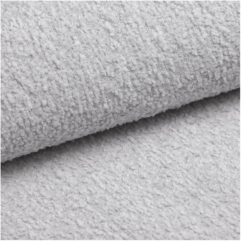 Canapé Droit MARTY Fixe Tissu Bouclette Gris Clair 4 Places 6 Canapé Droit MARTY Fixe Tissu Bouclette Gris Clair 4 Places – Image 6