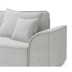 Canapé Droit MARTY Fixe Tissu Gris Clair 4 Places 12 Canapé Droit MARTY Fixe Tissu Gris Clair 4 Places -Meuble Déco Soldes canape droit marty fixe tissu gris clair 4 places 4