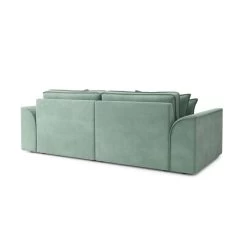 Canapé Droit MARTY Fixe Tissu Vert D'eau 3 Places -Meuble Déco Soldes canape droit marty fixe tissu vert 3 places 3