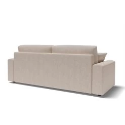 Canapé Droit MILO Convertible Tissu Beige 3 Places -Meuble Déco Soldes canape droit milo convertible tissu beige 3 places 5