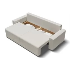Canapé Droit MILO Convertible Tissu Bouclette Blanc 3 Places -Meuble Déco Soldes canape droit milo convertible tissu bouclette blanc 3 places 4