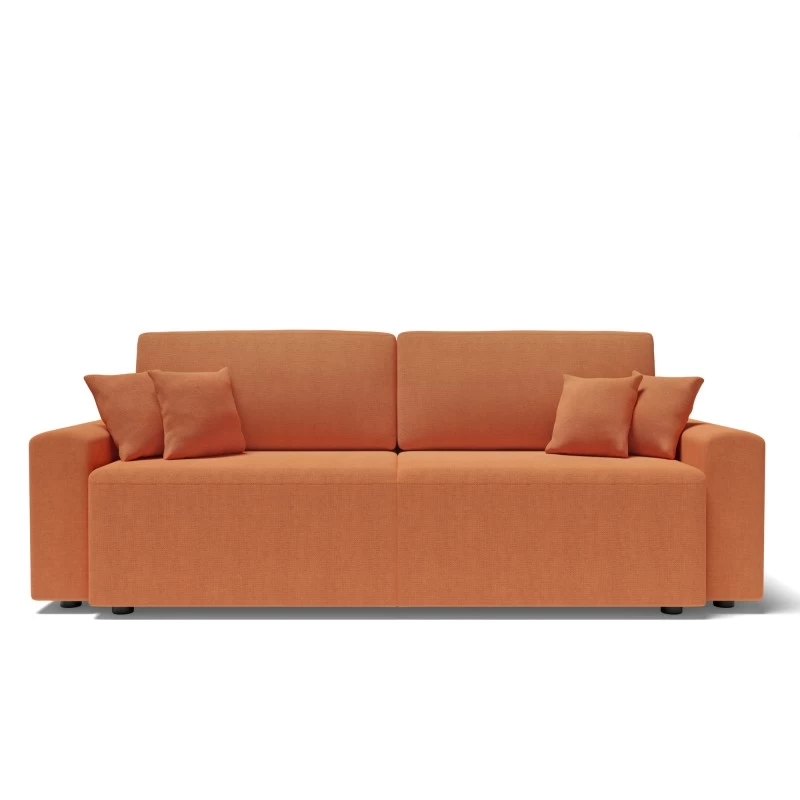 Canapé Droit MILO Convertible Tissu Rouille 3 Places 2 Canapé Droit MILO Convertible Tissu Rouille 3 Places – Image 2