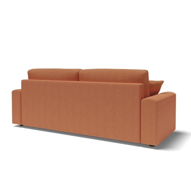 Canapé Droit MILO Convertible Tissu Rouille 3 Places 6 Canapé Droit MILO Convertible Tissu Rouille 3 Places – Image 6