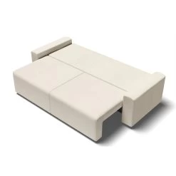Canapé Droit MILO Convertible Velours Côtelé Beige 3 Places -Meuble Déco Soldes canape droit milo convertible velours cotele beige 3 places 3