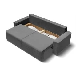 Canapé Droit MILO Convertible Velours Côtelé Gris Souris 3 Places 14 Canapé Droit MILO Convertible Velours Côtelé Gris Souris 3 Places -Meuble Déco Soldes canape droit milo convertible velours cotele gris souris 3 places 4