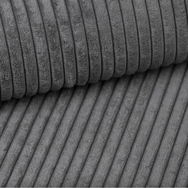 Canapé Droit MILO Convertible Velours Côtelé Gris Souris 3 Places 8 Canapé Droit MILO Convertible Velours Côtelé Gris Souris 3 Places – Image 8