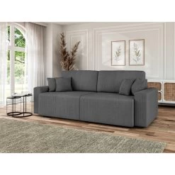 Canapé Droit MILO Convertible Velours Côtelé Gris Souris 3 Places 18 Canapé Droit MILO Convertible Velours Côtelé Gris Souris 3 Places -Meuble Déco Soldes canape droit milo convertible velours cotele gris souris 3 places 8