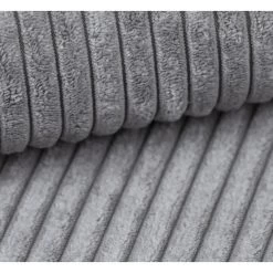 Canapé Droit MIRA Convertible Velours Côtelé Gris Clair -Meuble Déco Soldes canape droit mira convertible velours cotele gris clair 3pl 7