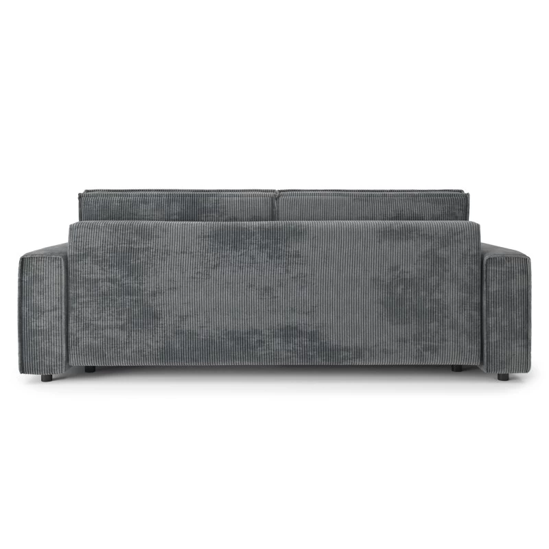 Canapé Droit MIRA Convertible Velours Côtelé Gris Souris 6 Canapé Droit MIRA Convertible Velours Côtelé Gris Souris – Image 6