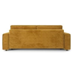 Canapé Droit MIRA Convertible Velours Côtelé Moutarde 13 Canapé Droit MIRA Convertible Velours Côtelé Moutarde -Meuble Déco Soldes canape droit mira convertible velours cotele moutarde 3plcs 5