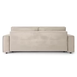 Canapé Droit MIRA Convertible Velours Grège 13 Canapé Droit MIRA Convertible Velours Grège -Meuble Déco Soldes canape droit mira convertible velours grege 3 places 5